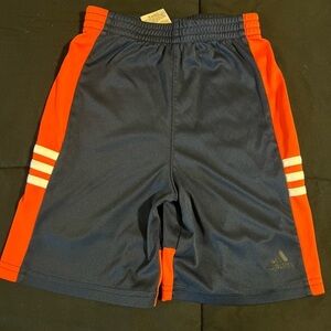 Adidas Kids Navy and Orange Athletic Shorts